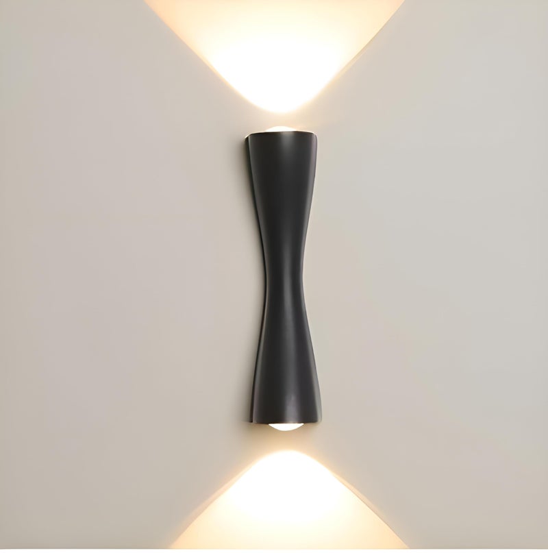 FILLISKA Aluminium 6 Watt Led Indoor/Outdoor Up/Down Creative Wall Light, Warm White, Ip-65 Rainproof&Shockproof Body. (Black) - Image 1