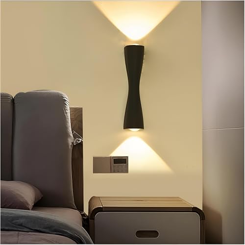 FILLISKA Aluminium 6 Watt Led Indoor/Outdoor Up/Down Creative Wall Light, Warm White, Ip-65 Rainproof&Shockproof Body. (Black) - Image 2