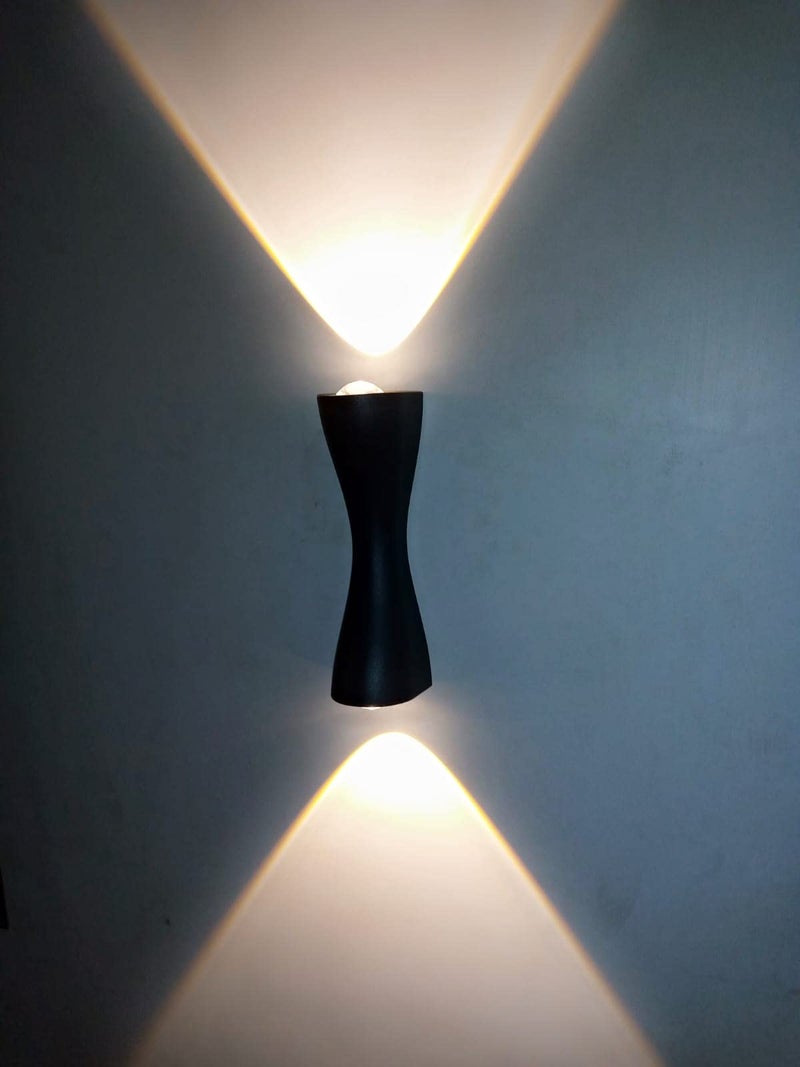 FILLISKA Aluminium 6 Watt Led Indoor/Outdoor Up/Down Creative Wall Light, Warm White, Ip-65 Rainproof&Shockproof Body. (Black) - Image 5