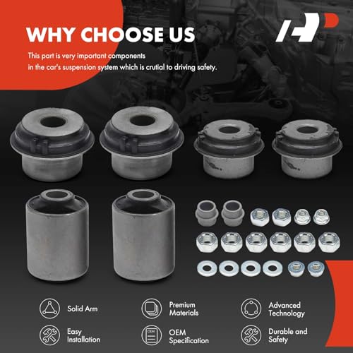 A-Premium 2 x Front Lower Control Arm Bushing Kit, Compatible with Mercedes-Benz C280 1998-2000, SLK230 1998-2004, SLK32 AMG 2002-2004, SLK320 2001-2002 - Image 5