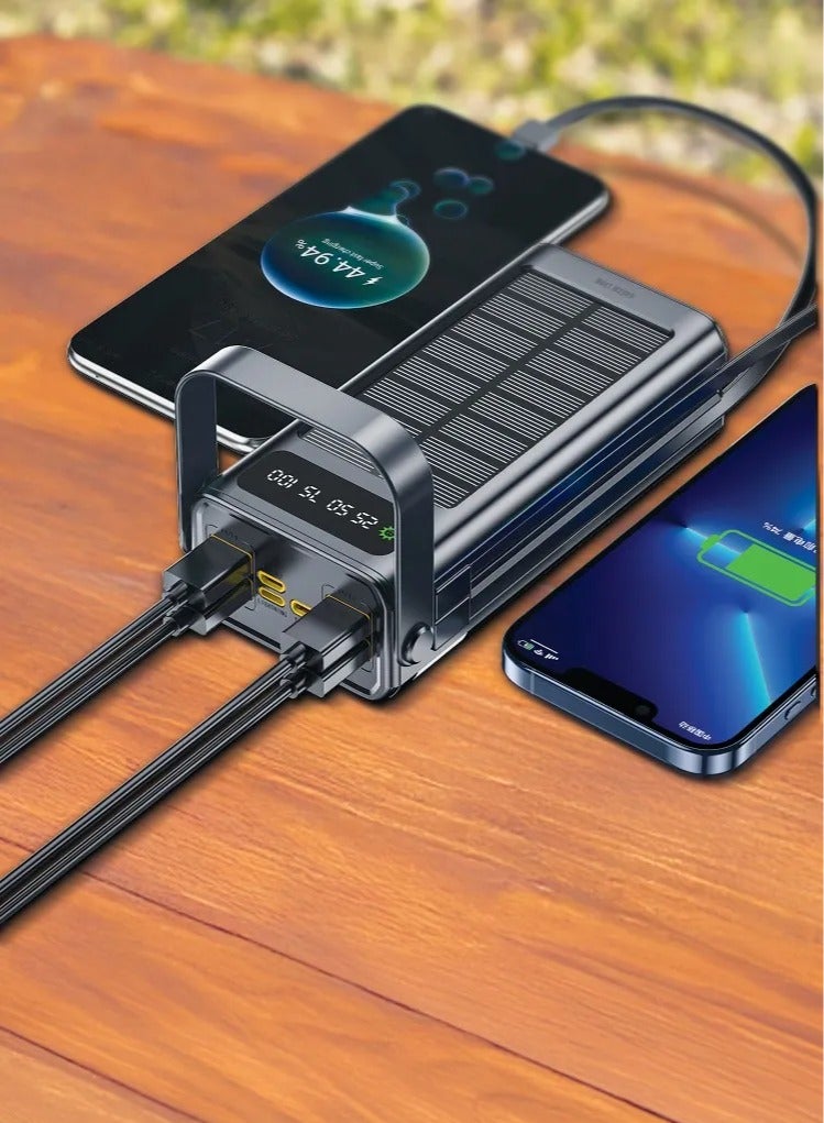 GREEN LION Solar X 30000mAh Power Bank PD 20W / Portable Fast Charger PowerBank Built in Solar Panel 30000 mAh – Black - Image 3