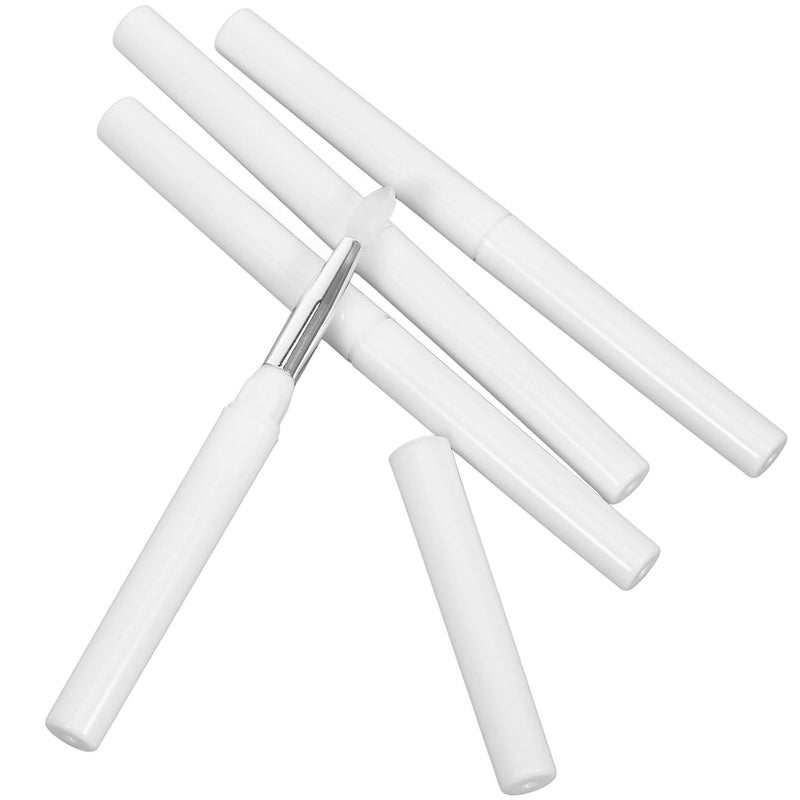 4pcs Silicone Lipstick Brush Double-ended with Lid, Semi- Portable Lip Applicator Set for Lipstick and Lip Gloss Makeup Tools for Travel and Daily Use - Image 1