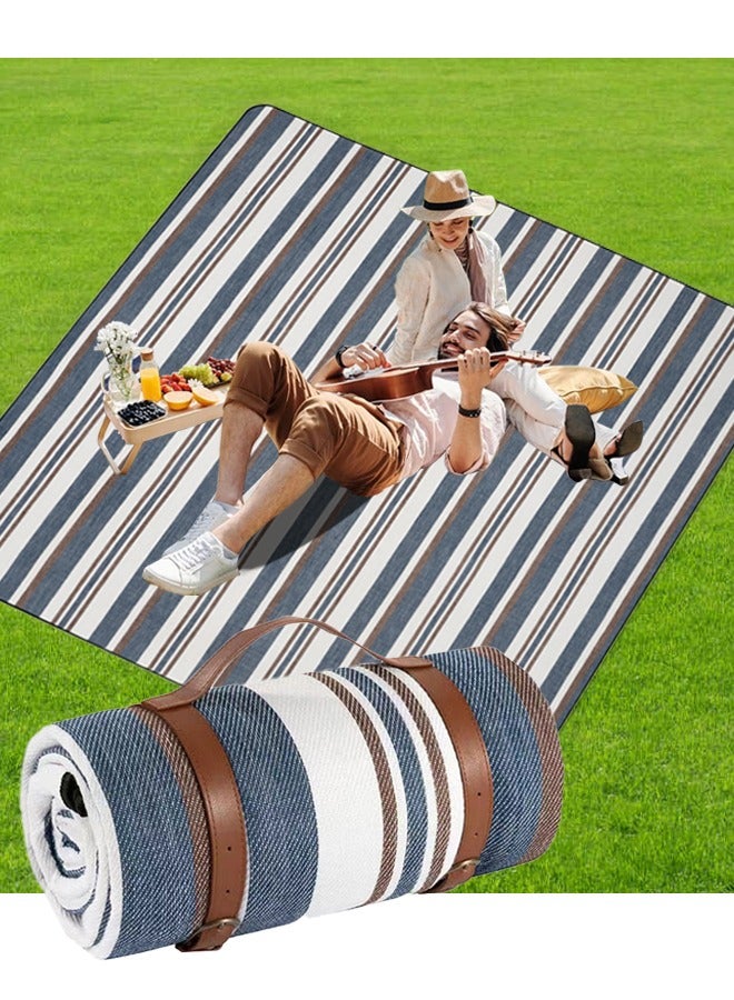 200*200cm Large Picnic Blanket, 3-layer Thickened Beach Mat, Suitable for Outdoor Camping, Beach and Family Party - Image 1