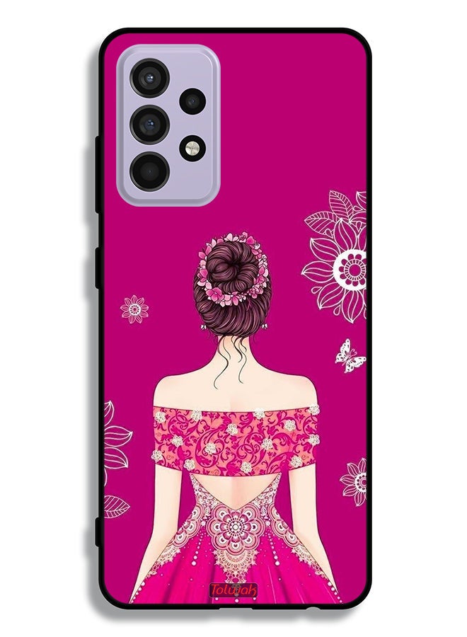 Tolwak Samsung Galaxy A52 4G Protective Case Cover Girl And Flowers Art - Image 1