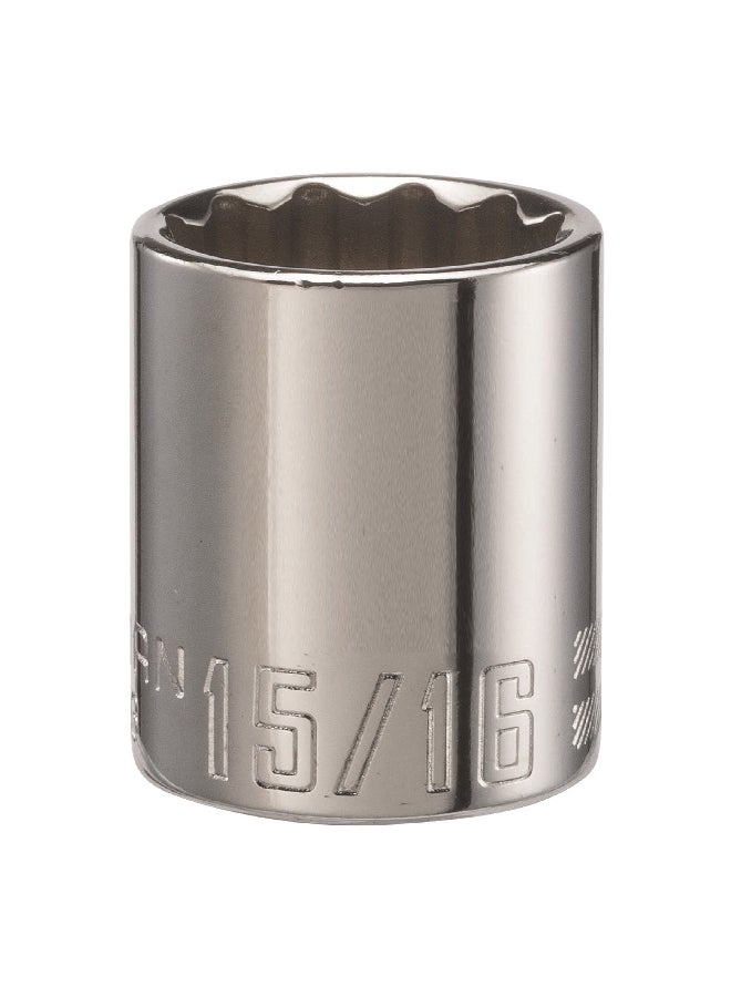 كرافتس مان سوكت سطحي بـ 12 نقطة ومقاوم للصدأ مصنوع من سبيكة الفولاذ بقياس 1/2 بوصة، ومغطى بالكروم 2300358