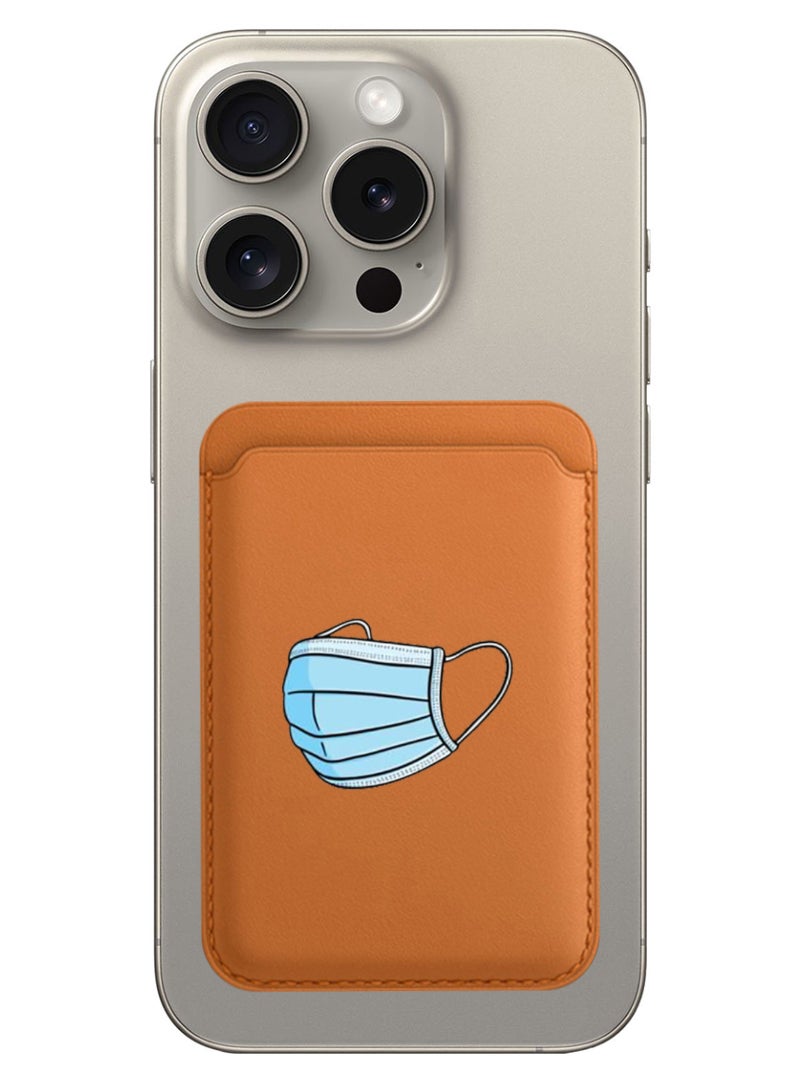 Theodor Magnetic Wallet, Compatible with MagSafe Wallet, for iPhone Wallet, for iPhone 16/15/14/13/12 Series, Not for iPhone 13/12 mini, 3 Card Holder, Vegan Leather, Brown - Mask - Image 1