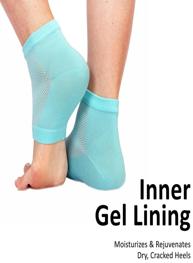 INEVER Silicone Gel Heel Socks For Dry Hard Anti Cracked Heels pain Relief Repair Protector, Foot Care Support Socks Men & Women (Free Size,1 Pair) - Image 2