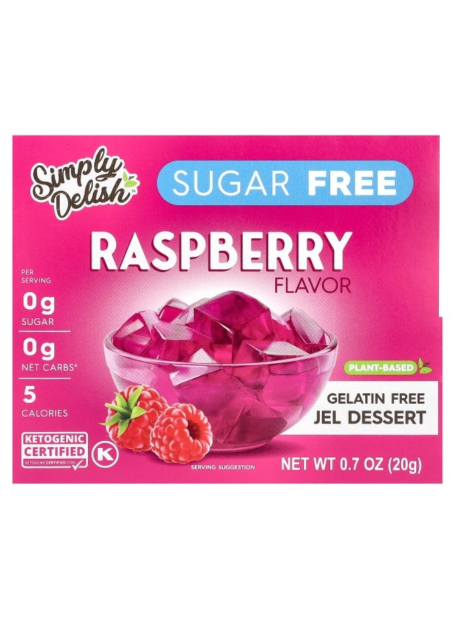 Natural Simply Delish Natural Simply Delish, Gelatin Free Jel Dessert, Sugar Free, Raspberry, 0.7 oz (20 g)  - Image 1