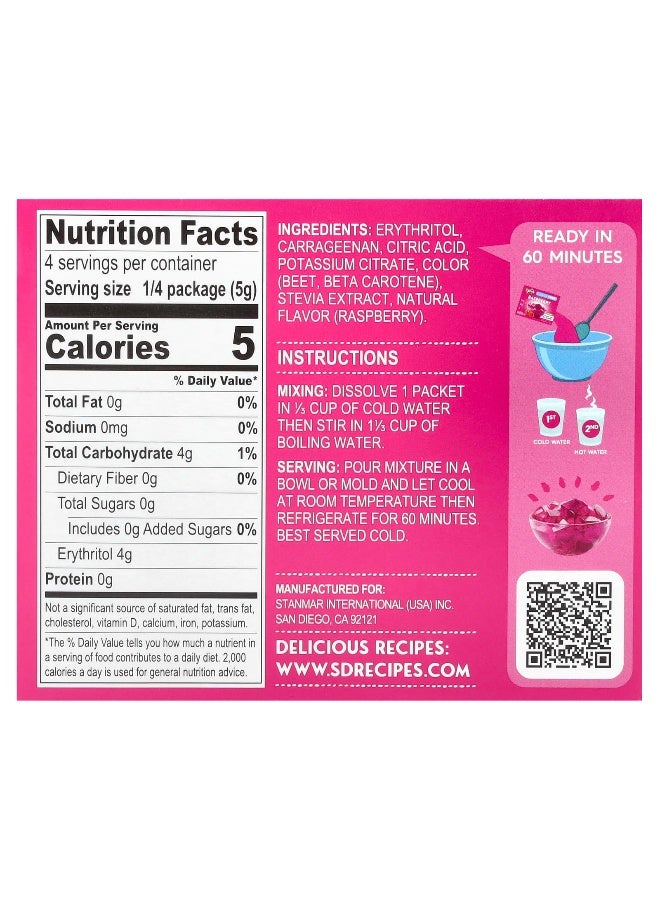 Natural Simply Delish Natural Simply Delish, Gelatin Free Jel Dessert, Sugar Free, Raspberry, 0.7 oz (20 g)  - Image 2