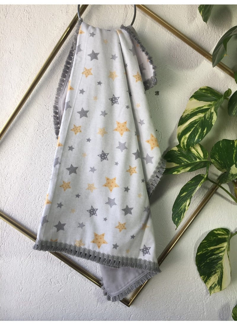 Lief Home Flannel Baby Blanket 100X115 | Double-sided  - Image 1