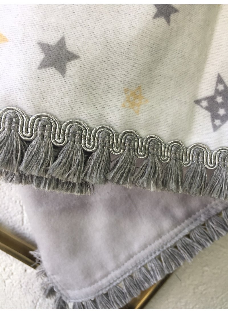 Lief Home Flannel Baby Blanket 100X115 | Double-sided  - Image 2