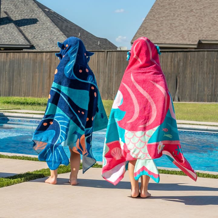 Stephen Joseph girls HOODED TOWEL, Mermaid, 46 X24 US - Image 4