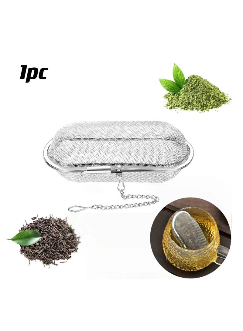 1pc Tea Herbal Spice Filter Infuser, Kitchen Herb Infuser Pod, Stainless Steel Mesh, For Herbs, Spices, and Loose Teas, Tea filter - Image 1