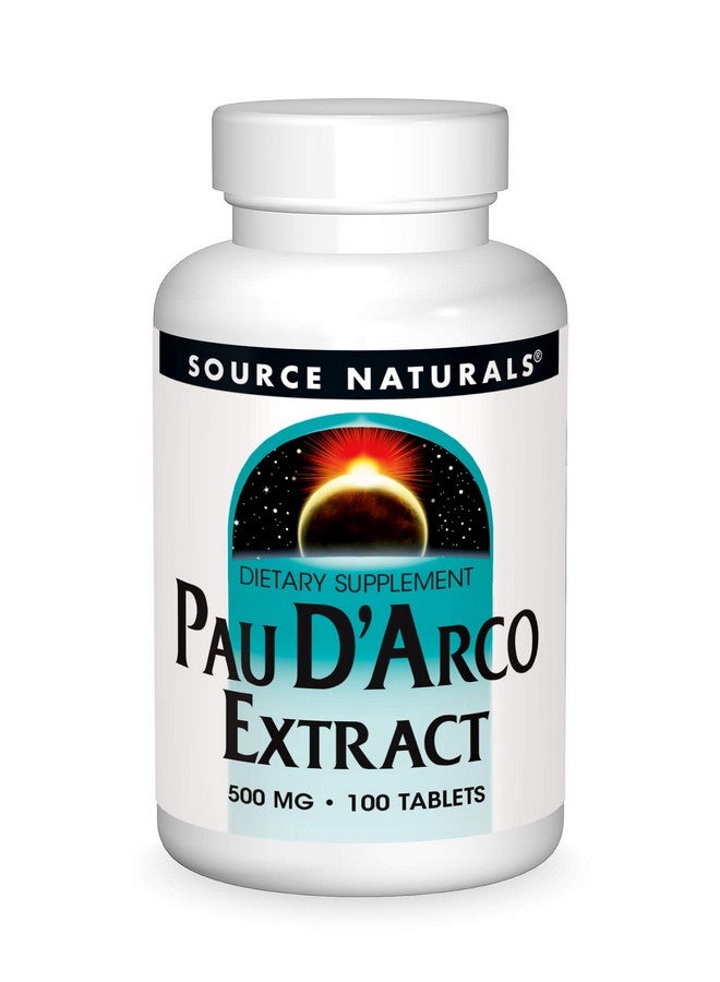 Source Naturals PAU D'Arco Extract Dietary Supplement - 100 Tablets - Image 1
