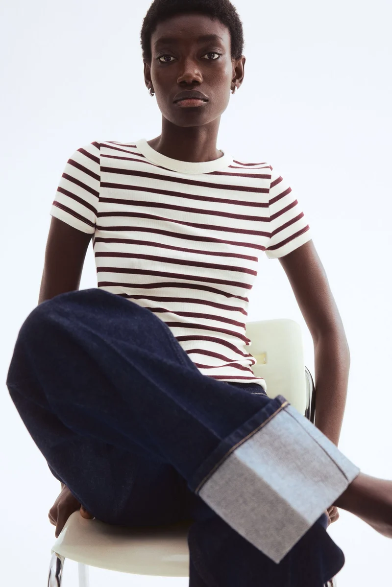 اتش اند ام تي-شيرت من خامة مرنة