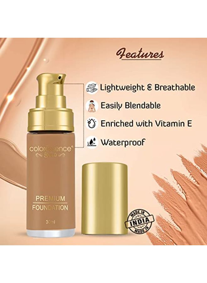 Coloressence True Tone Foundation Full Coverage Lightweight Waterproof Liquid Formula Matte Finish (Porcelain) - Free Micellar Water Makeup Remover, 200Ml  - Image 5