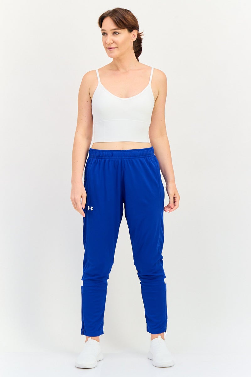 UNDER ARMOUR سروال تدريب فضفاض للنساء، أزرق - Image 4