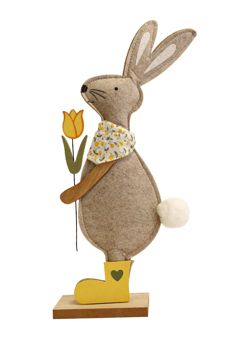 Wooden Decorative Piece – Bunny Couple Design (Dimension: 12 cm*5 cm *40 cm) (250 gram) | A Touch of Warmth and Joy for Your Home