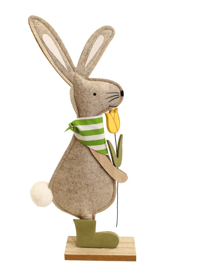 Wooden Decorative Piece – Bunny Couple Design (Dimension: 12 cm*5 cm *40 cm) (250 gram) | A Touch of Warmth and Joy for Your Home