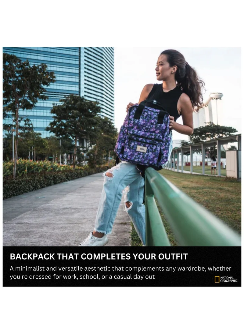 National Geographic 15 National Geographic LEGEND Small Backpack Phlox Moss For Men And Women, Durable Water Resistant Padded Laptop Casual Phlox Moss Purple Daypack, Bag For School College Office Leisure Outdoor Travel  | Best Price UAE