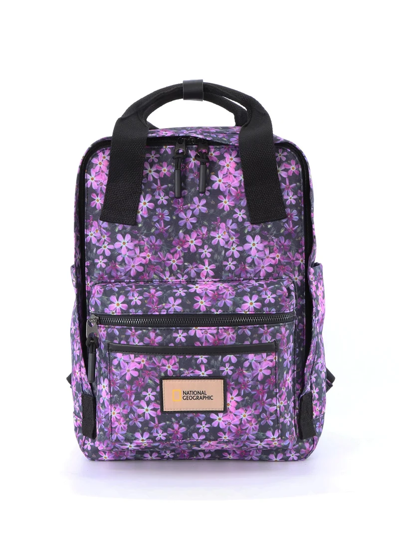 National Geographic LEGEND Small Backpack Phlox Moss For Men And Women, Durable Water Resistant Padded Laptop Casual Phlox Moss Purple Daypack, Bag For School College Office Leisure Outdoor Travel