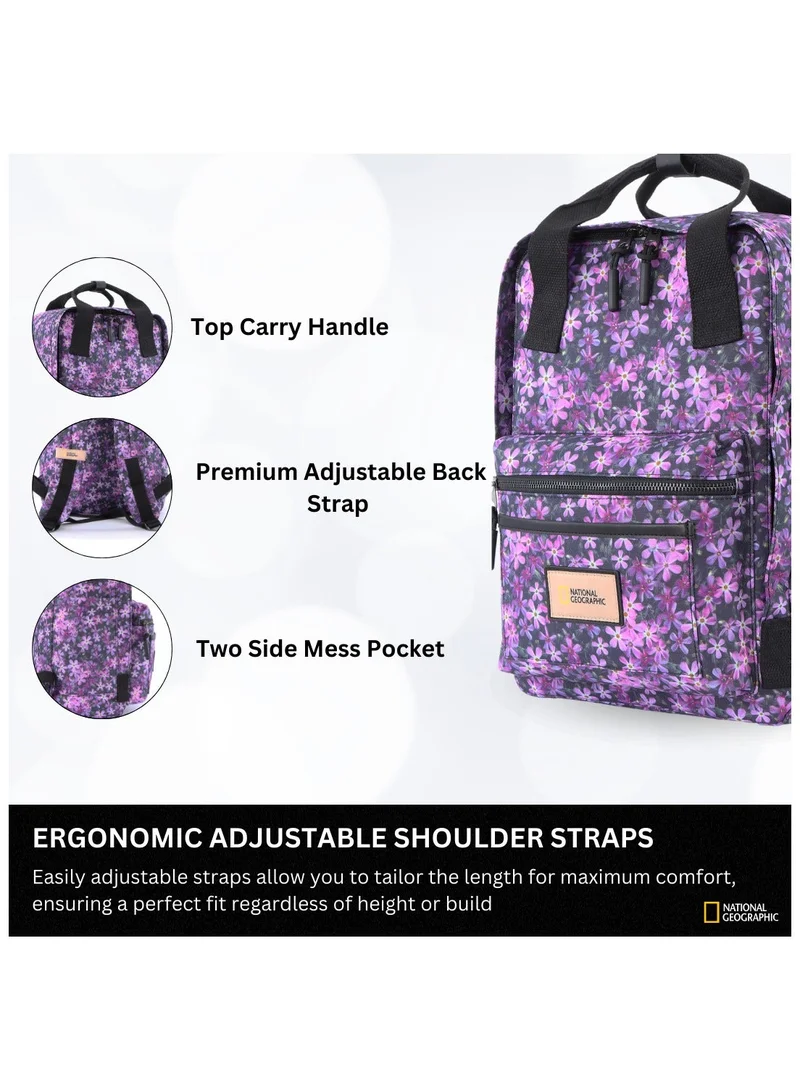 National Geographic 15 National Geographic LEGEND Small Backpack Phlox Moss For Men And Women, Durable Water Resistant Padded Laptop Casual Phlox Moss Purple Daypack, Bag For School College Office Leisure Outdoor Travel  | Best Price UAE