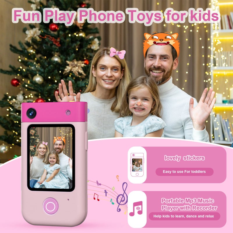 Smart children's camera/unicorn powder [32G memory] handheld enlightenment early education + 4800W high definition camera + 180 ° rotating lens - Image 4