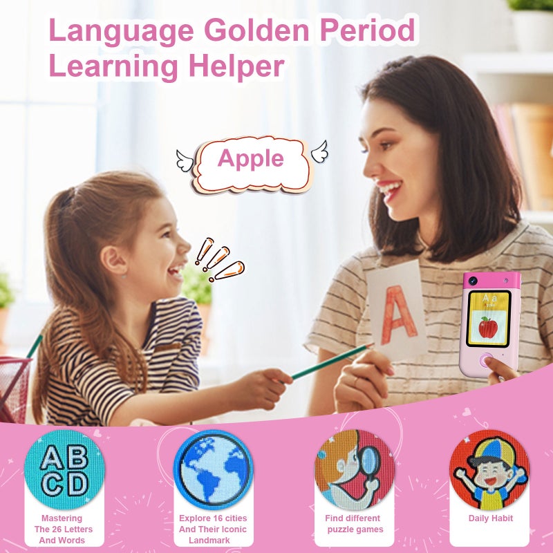 Smart children's camera/unicorn powder [32G memory] handheld enlightenment early education + 4800W high definition camera + 180 ° rotating lens - Image 3