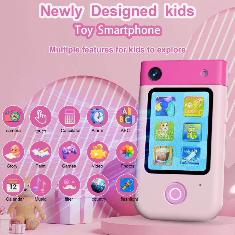 Smart children's camera/unicorn powder [32G memory] handheld enlightenment early education + 4800W high definition camera + 180 ° rotating lens - Image 2