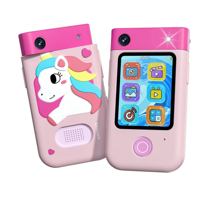 Smart children's camera/unicorn powder [32G memory] handheld enlightenment early education + 4800W high definition camera + 180 ° rotating lens - Image 1