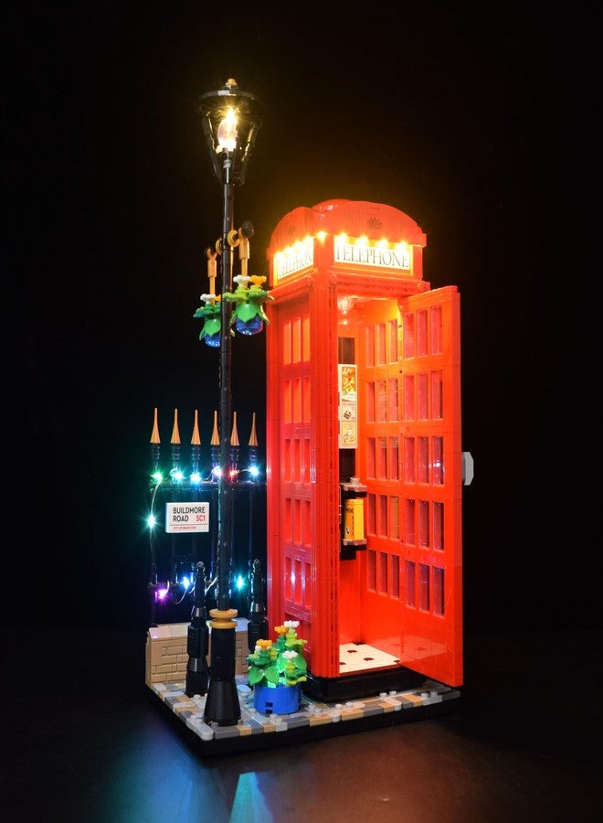 LightGo LED Lighting Kit Designed for Lego 21347 Red London Telephone Box Building Set - Not Include Model (Remote Version) - Image 1