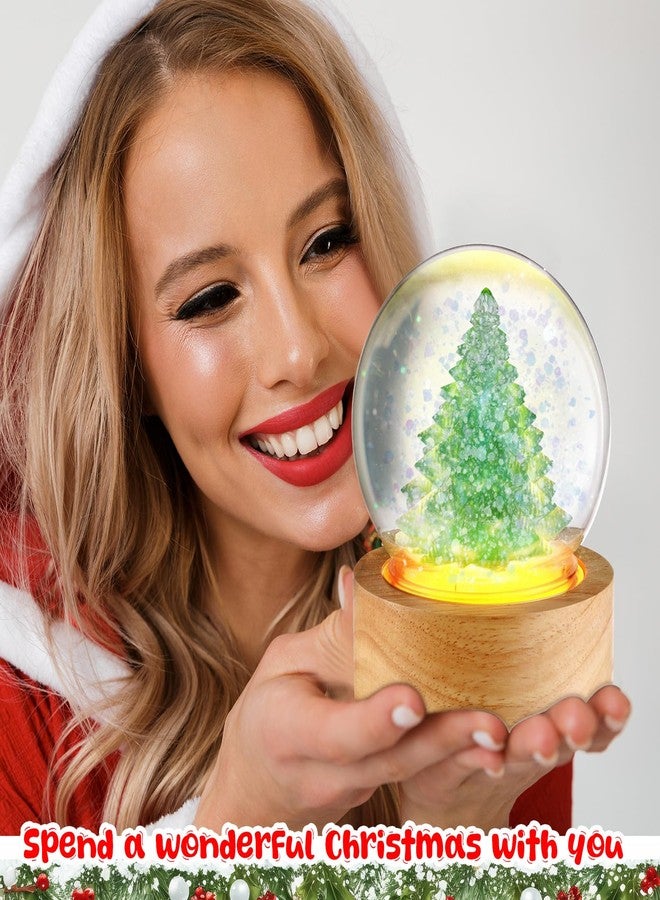 ايرينير مجموعة كرات الثلج من إيريناري، 20 قطعة، مقاس 3.9 بوصة، اصنع كرة الثلج الخاصة بك مع إضاءة LED وقاعدة خشبية وكرات بلاستيكية شفافة، مثالية كهدية أو زينة لعيد الميلاد (ملونة). - Image 5