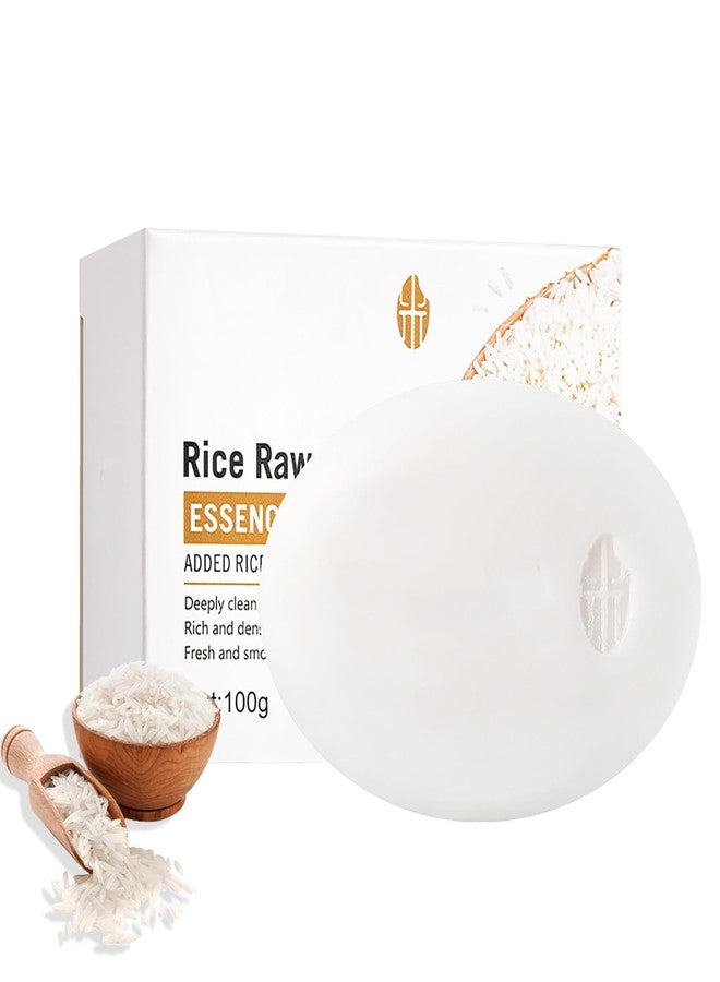 Easilydays Rice Essence Rice Cleansing Soap, with Goat Milk Essence & Centella Asiatica, Luxurious Body Soap for Deep Clean, Gentle Hydrating Soften Skin, Cleansing Bar for Bath, Hands, Face, 3.53 Oz - Image 1