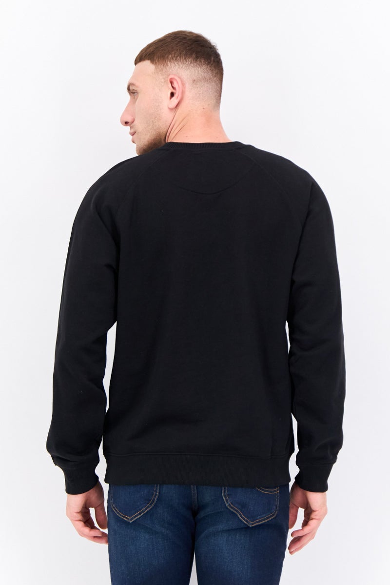 Penfield سويت شيرت للرجال بأكمام طويلة وياقة دائرية، شعار العلامة التجارية، أسود - Image 3