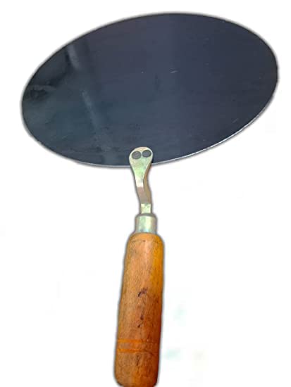 Sonanshi Sonanshi Black Dosa Tawa Pure Iron with Wooden Handle Especially Designed for Dosa/Uttpam/South Indian Dishes (12 Inch Dia)  - Image 2
