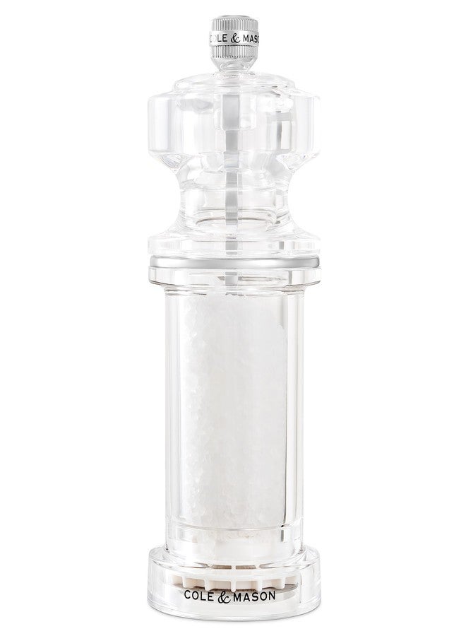 Cole & Mason 605 Refillable Spice Mill - Kitchen & Home Accessory - Table Salt Grinder - Salt Included - Acrylic - New Salt Mill 5.5" - Image 1