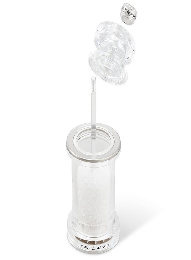 Cole & Mason 605 Refillable Spice Mill - Kitchen & Home Accessory - Table Salt Grinder - Salt Included - Acrylic - New Salt Mill 5.5" - Image 3