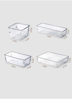 Generic drawer storage basket storage box acrylic transparent partition storage combination set  - Image 2