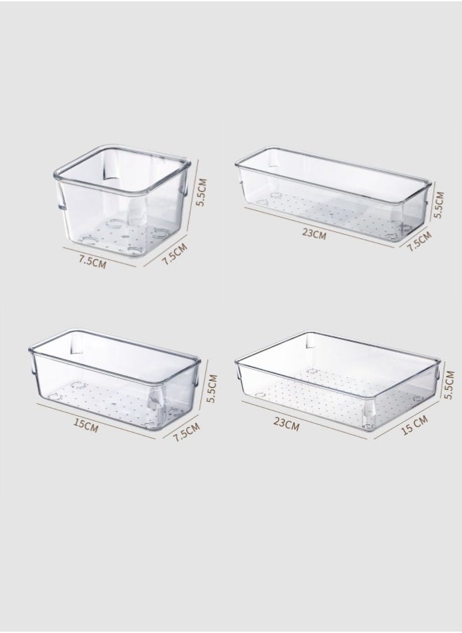 Generic drawer storage basket storage box acrylic transparent partition storage combination set  - Image 2