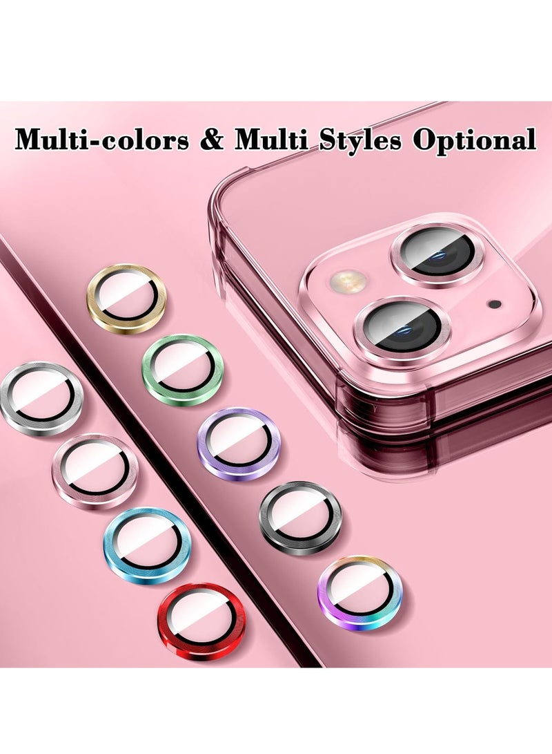 إلترازون "Pink Tempered Glass Camera Lens Protector for iPhone 16/iPhone 16 Plus – HD Anti-Scratch Cover with Automatic Alignment Metal Rings" - Image 2