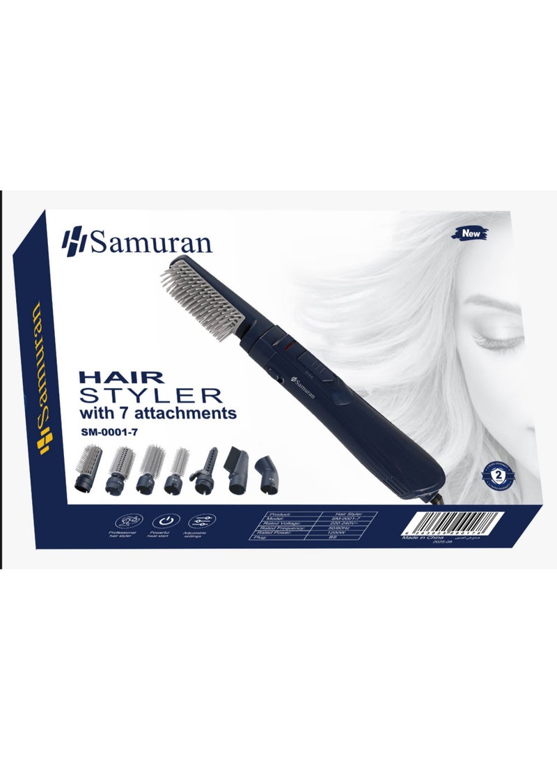 Samuran  Hair styler, 7 Pieces