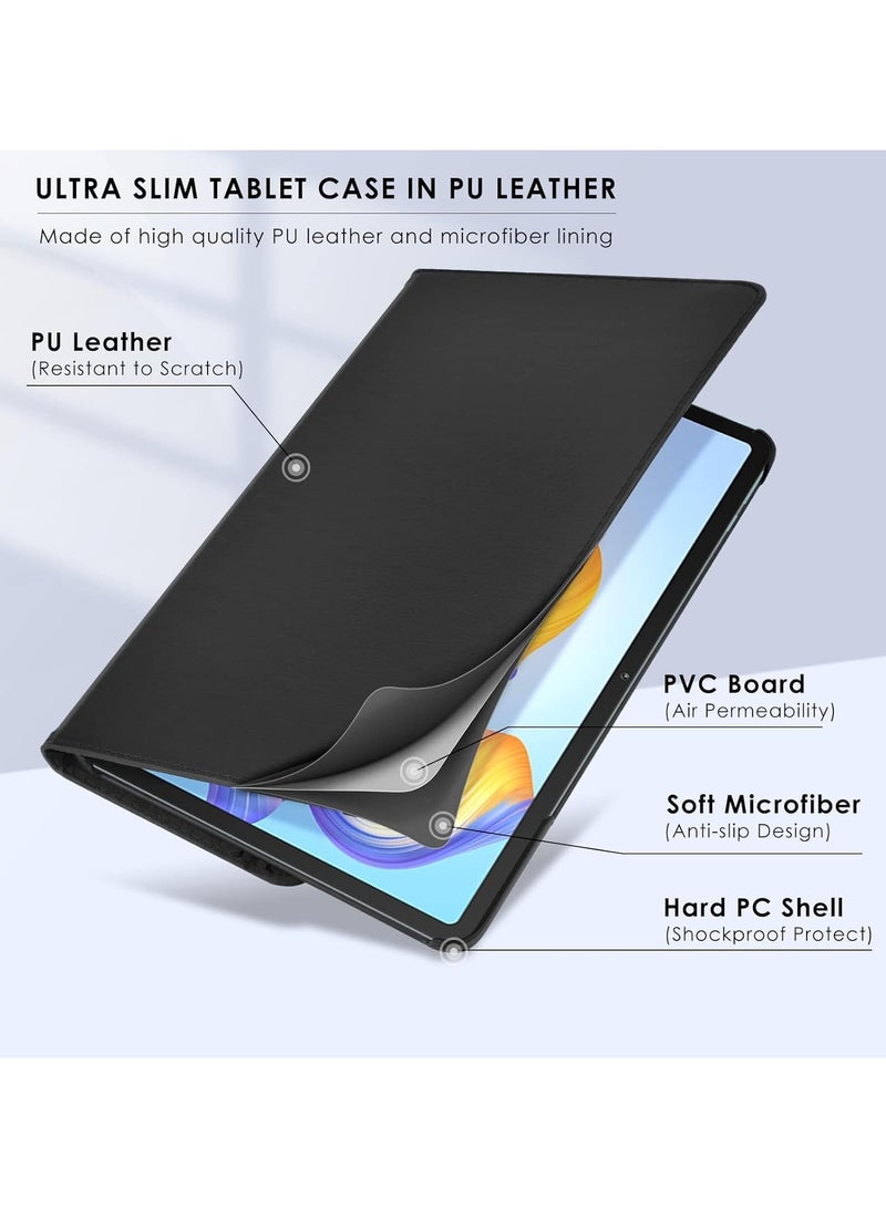 Case Compatible with Honor Pad 8 12 inch 2022 Tablet Protector Pebbled Rotating 360 Solid Color Protective Case Holster - Image 4