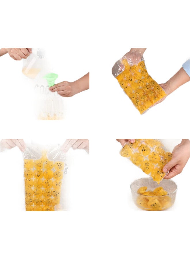 Baijie Ice Cube Bags, Disposable Ice Making Bags, Self-Sealing Ice Cube Molds, Tear-Off Freezing Bags, With Funnel - Image 3