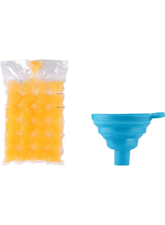 Baijie Ice Cube Bags, Disposable Ice Making Bags, Self-Sealing Ice Cube Molds, Tear-Off Freezing Bags, With Funnel - Image 1