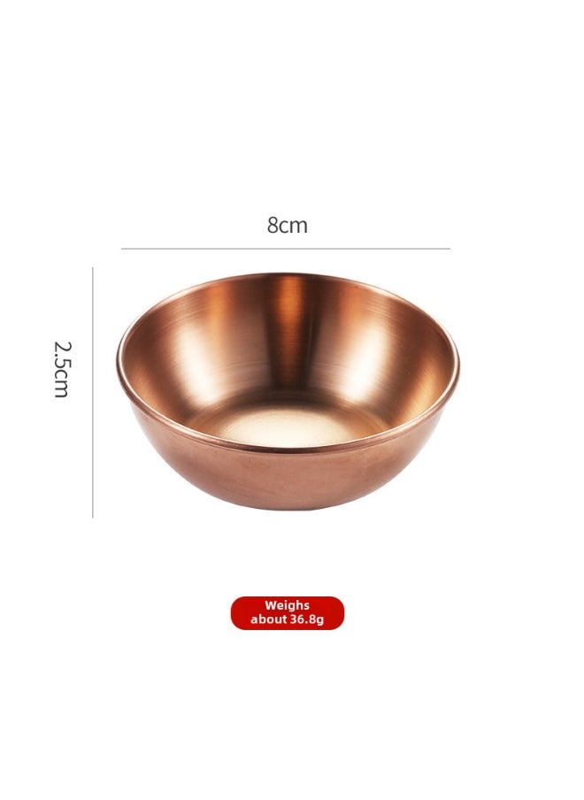 NIBEMINENT Stainless Steel Gold Sauce Dish Round Rose Gold-Sauce Dish 