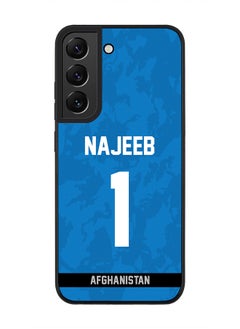 Rugged Black Edge Case for Samsung Galaxy S21 FE 5G, Slim fit Soft Case Flexible thin Cover - Player Name - Najibullah Zadran, Jersey Number- 1