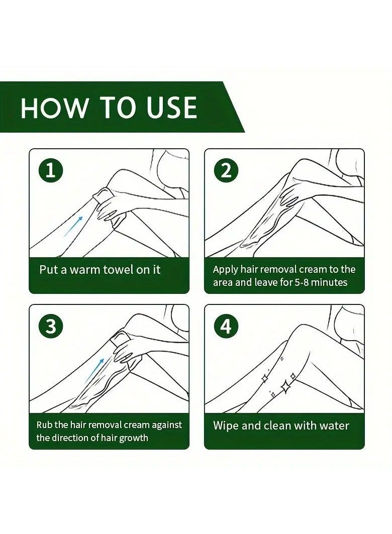 SUMAX Painless Aloe Vera Hair Removal Cream - Fast-Acting, Salon-Quality Results for Men & Women - Gentle on Armpits & Intimate Areas, Leaves Skin Silky Smooth - Image 2