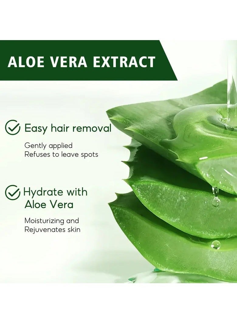 SUMAX Painless Aloe Vera Hair Removal Cream - Fast-Acting, Salon-Quality Results for Men & Women - Gentle on Armpits & Intimate Areas, Leaves Skin Silky Smooth - Image 3