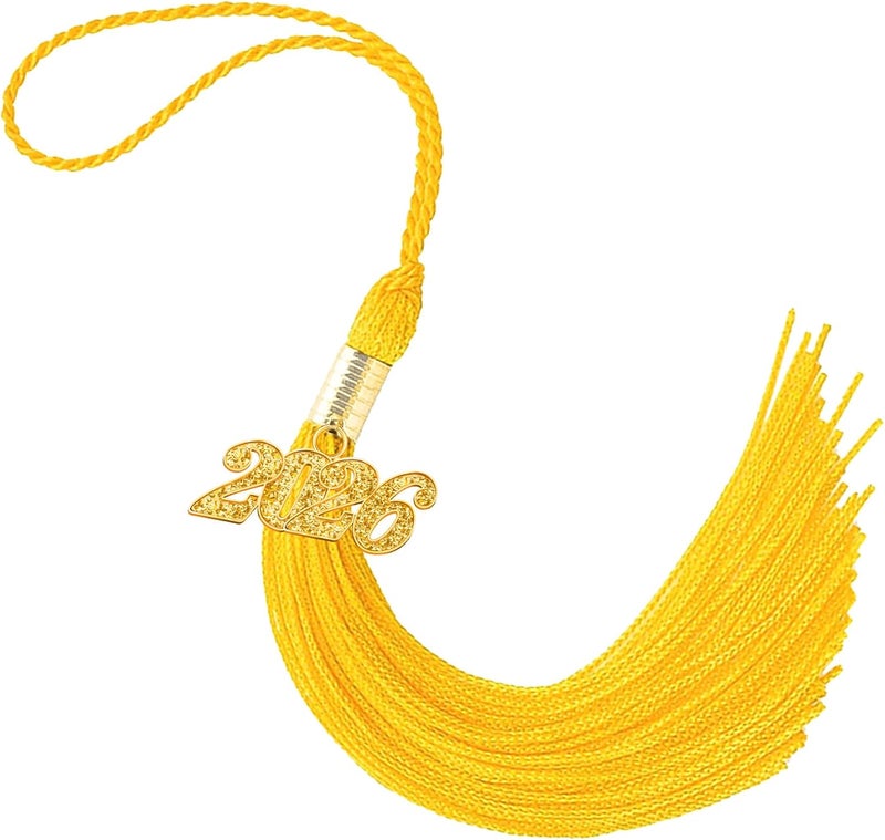 RHOttbiy 2026 Graduation Tassel, 2026 Tassel Graduation, 2026 Tassels for Graduations Cap with 2026 Year Gold Charms for Graduate Cap, Gold Graduations Tassels for Class of 2026 Grad Ceremonies Accessories - Image 1