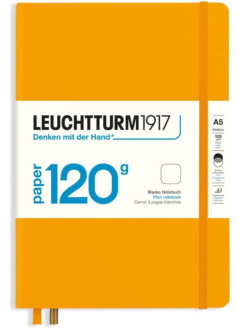 LEUCHTTURM1917 - LEUCHTTURM1917  120G Special Edition  Medium A5 Plain Hardcover Notebook Rising Sun  203 Numbered Pages with 120gsm Paper - Image 1